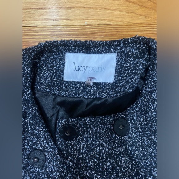 Lucy Paris size small black coat - Picture 3 of 5